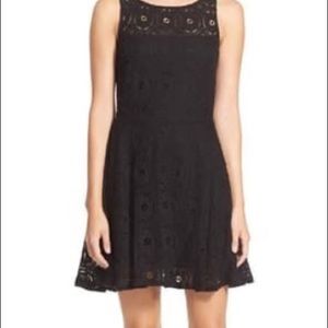 Dakota black lace swing dress.